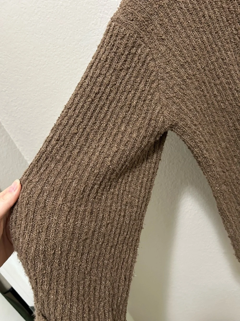 Indigo Luna Winterfall Cardigan Clove OS Oversized Rib Knit Sweater Slow Fashion